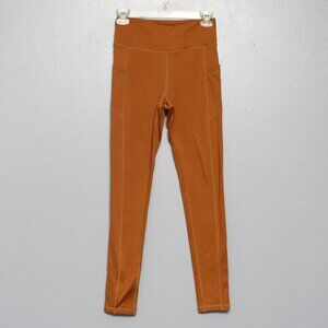 Wolven turmeric pocket high waist full length leggings